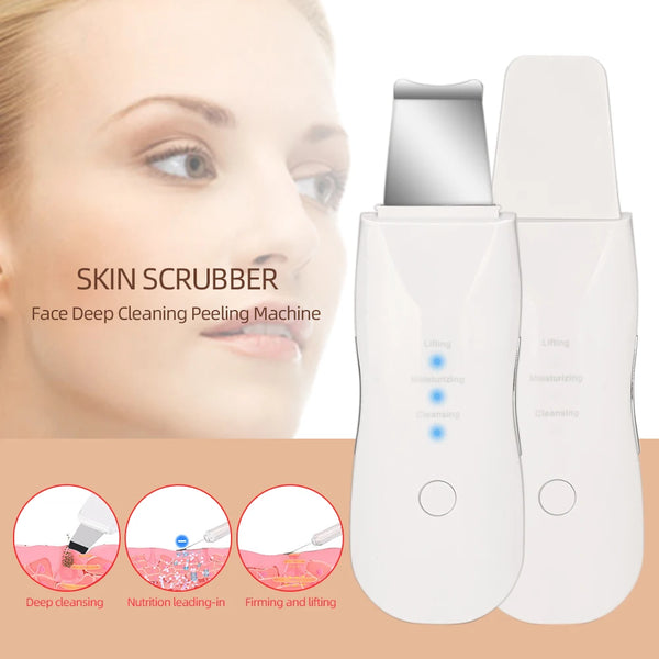 Vibrating Deep Face Cleaner Machine Skin Scrubber Remove Dirt Blackhead Grease and Makeup Dirt Facial Whitening Lifting Tools - Baryk.shop